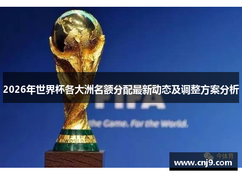 2026年世界杯各大洲名额分配最新动态及调整方案分析